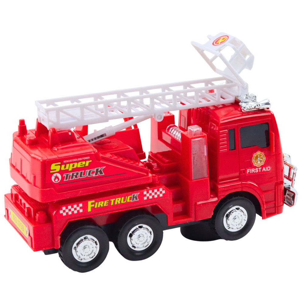 DUZY WÓZ STRAŻACKI Z DRABINA RUCHOMA ŚWIATŁA DŹWIĘKI