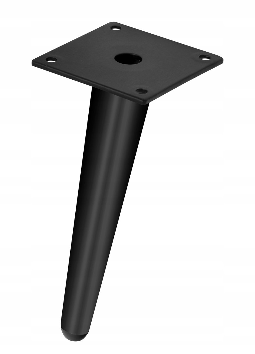 Noga meblowa stopka do łóżka kanapy CZARNY MAT loftowa H150 skośna SL012S