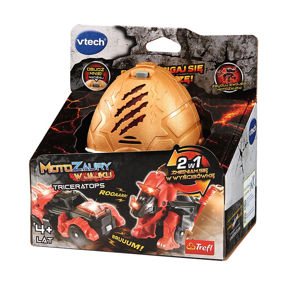 62058 VTECH - Motozaury - Triceratops - w jajku