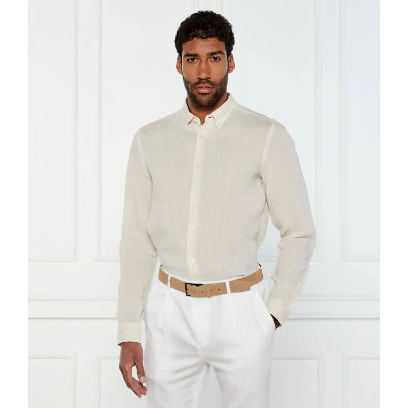 BOSS BLACK Lniana koszula C-LIAM-S-BD-C1-243 Regular Fit