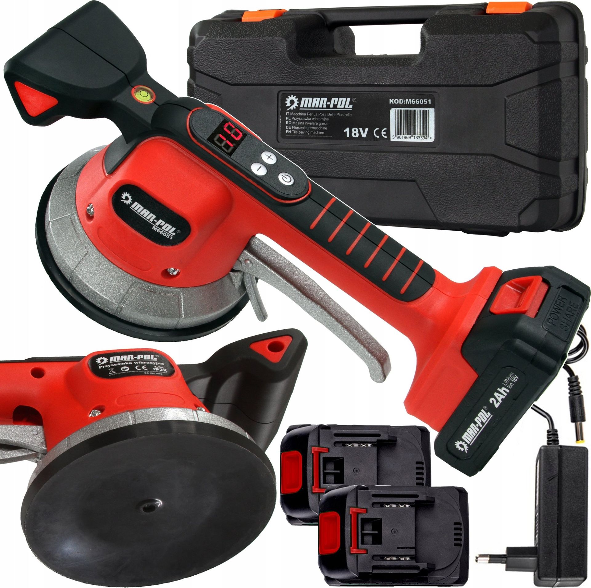 Fiskars MAR-POL PRZYSSAWKA WIBRACYJNA AKUMULATOROWA 18V