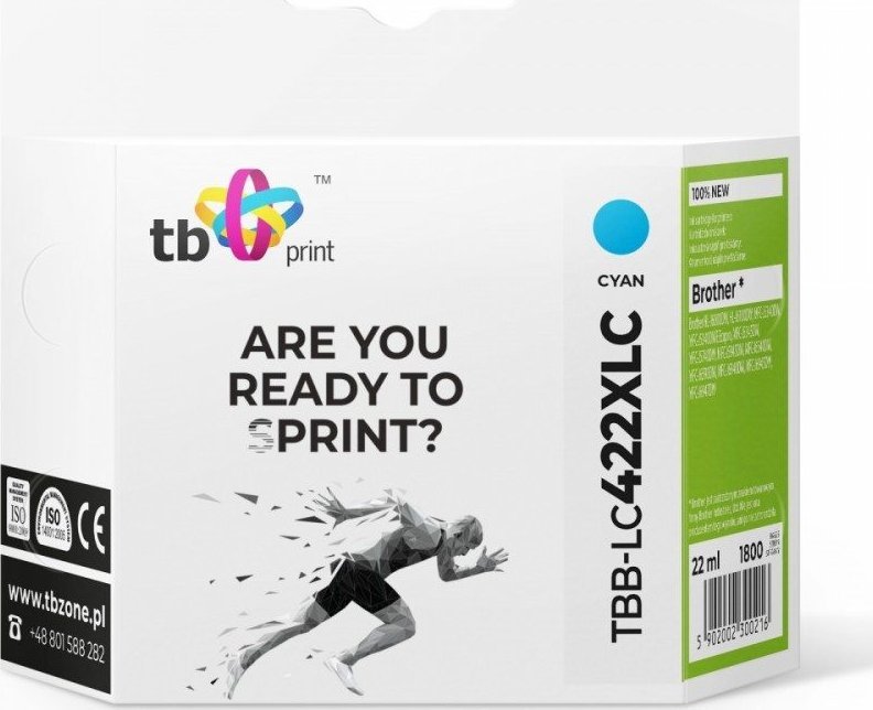 TB Print Tusz do Brother MFC-J5340DW TBB-LC422XLC 100% nowy cyan