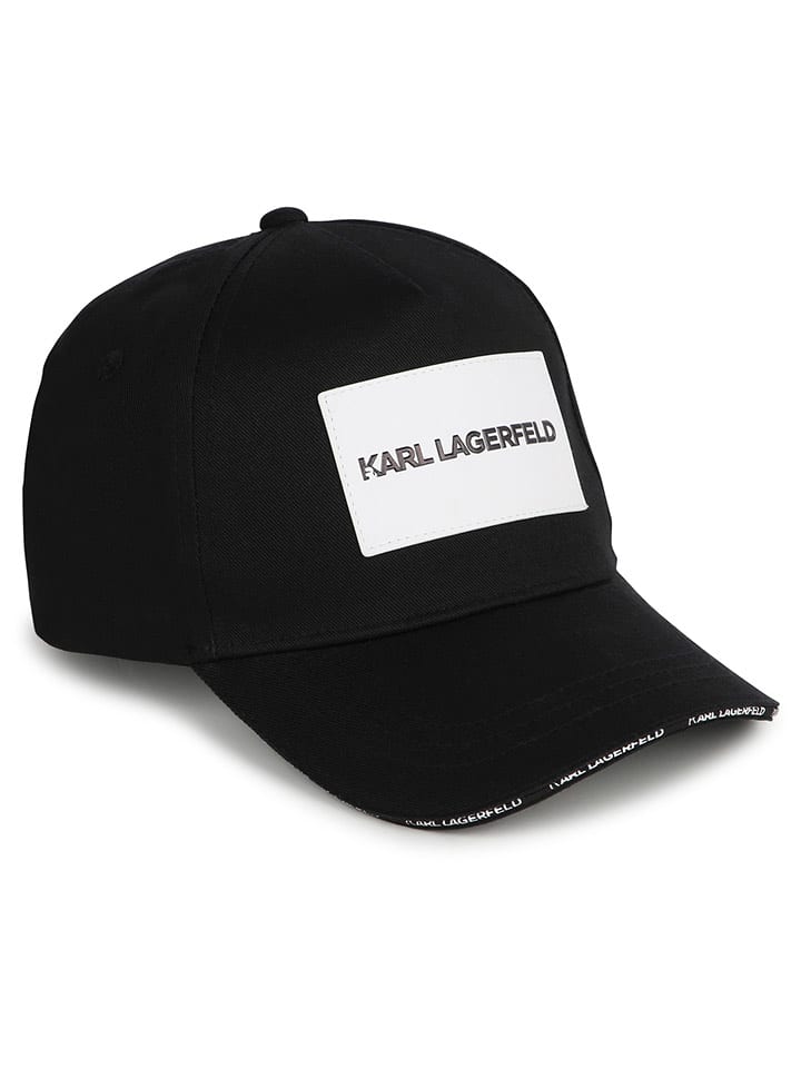 Karl Lagerfeld Kids Czapka w kolorze czarno-białym