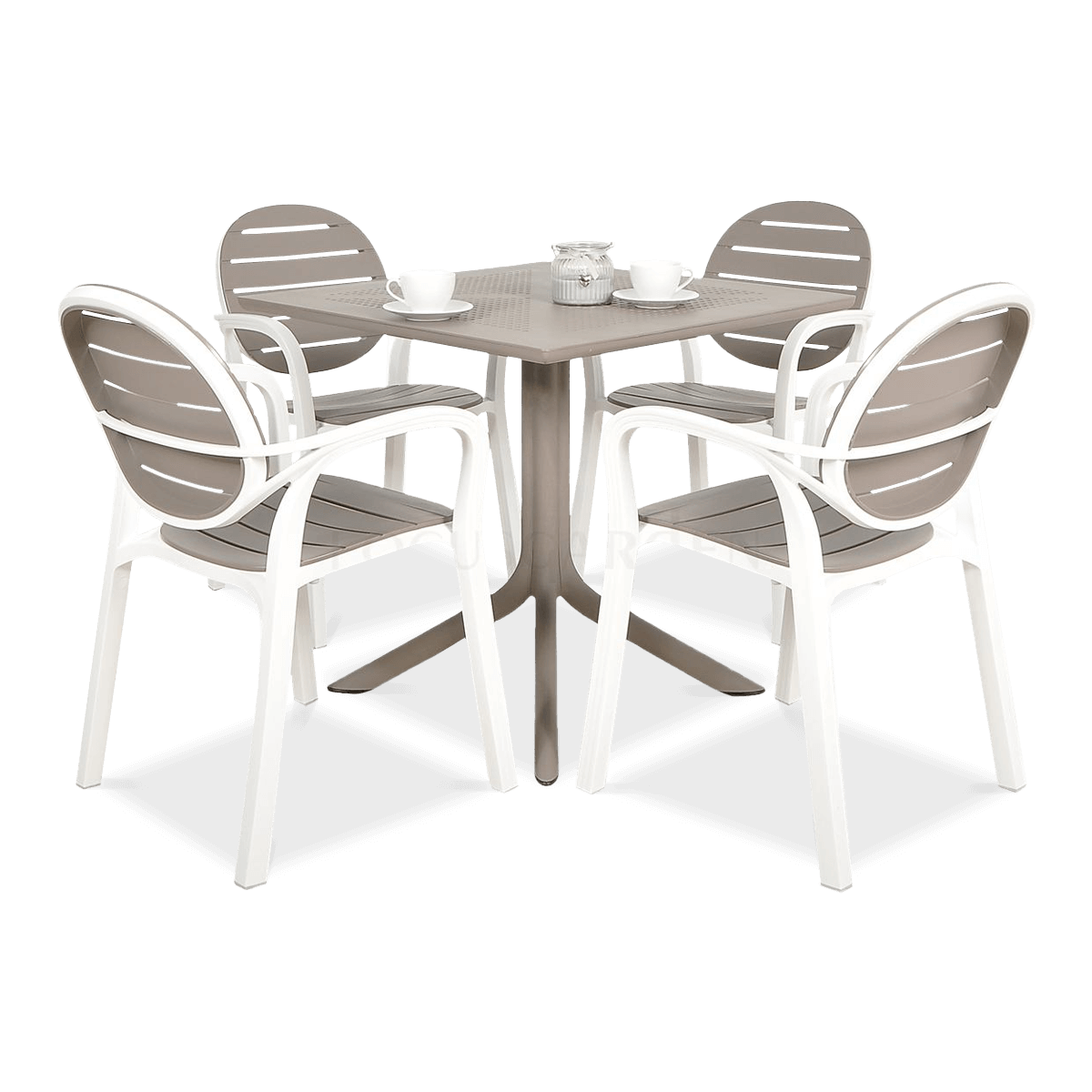 Meble Nardi PALMA/CLIP 4+1 Bianco Tortora