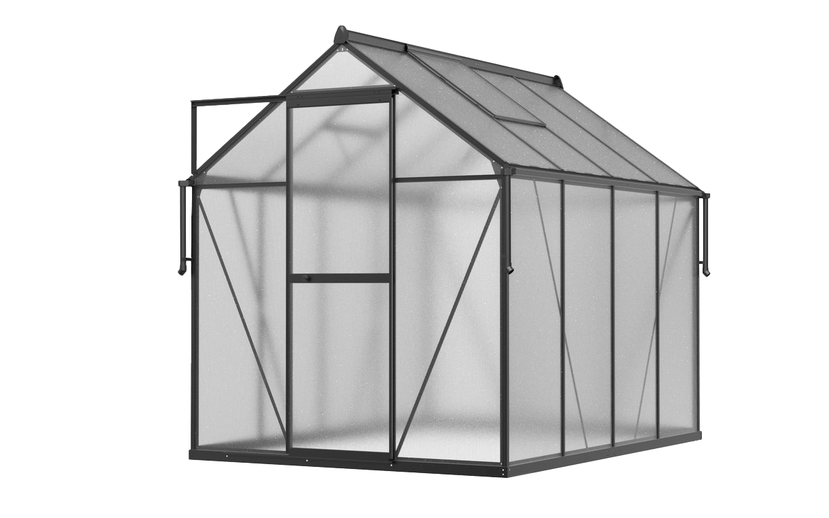 Szklarnia Ogrodowa Poliwęglan Duża Slide-In 245x183cm Czarna UV