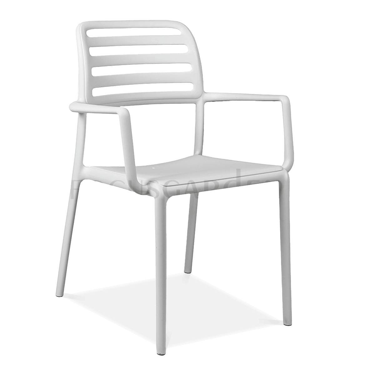 D2.Design Krzesło Costa z podłokietnikami białe 96669