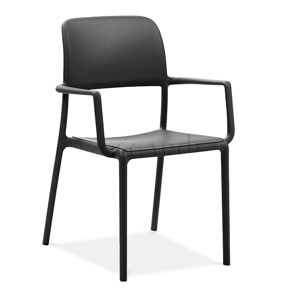 D2.Design Krzesło Riva z podłokietnikami czarne 8010352246027