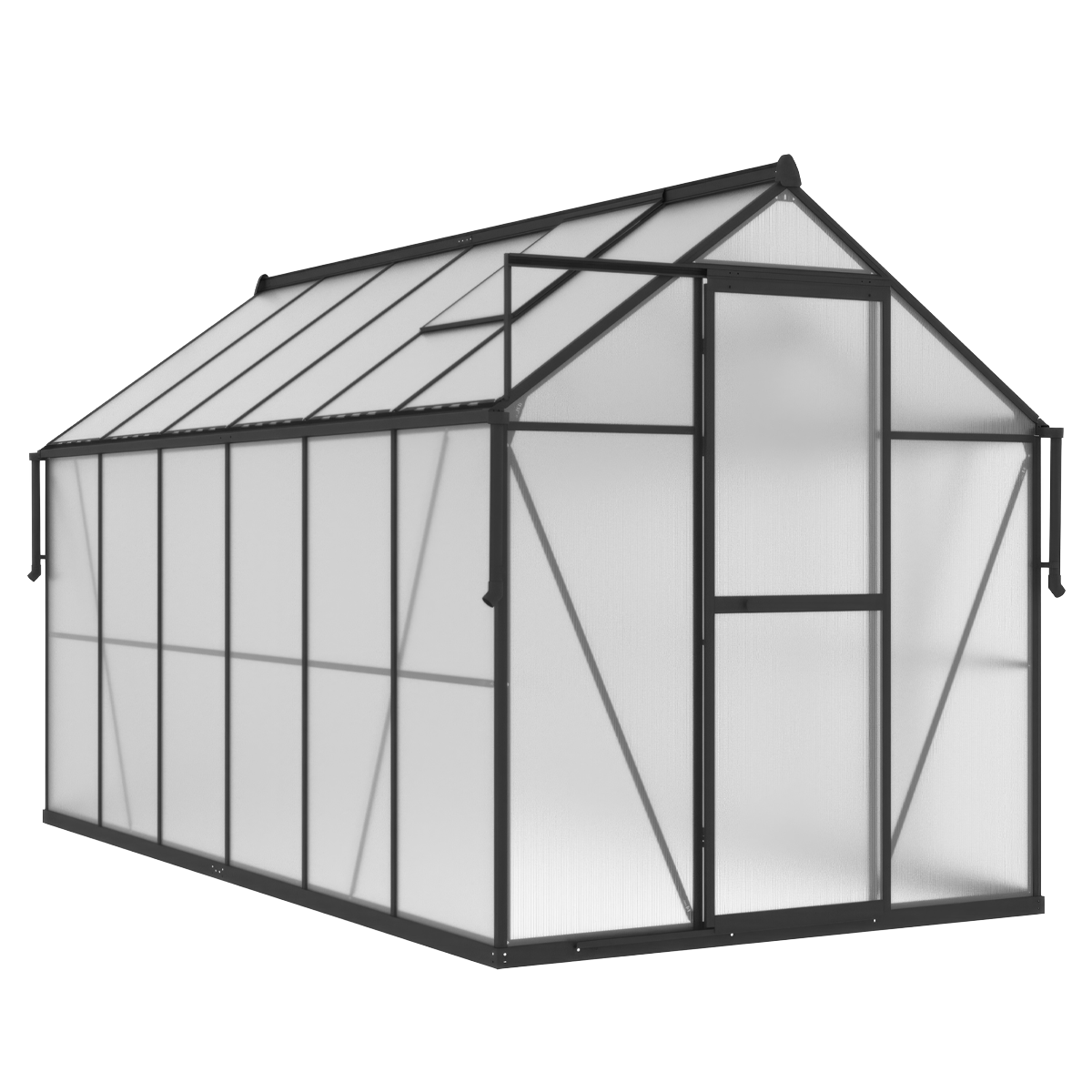 Szklarnia Ogrodowa Poliwęglan Duża Slide-In 361x183cm Czarna UV
