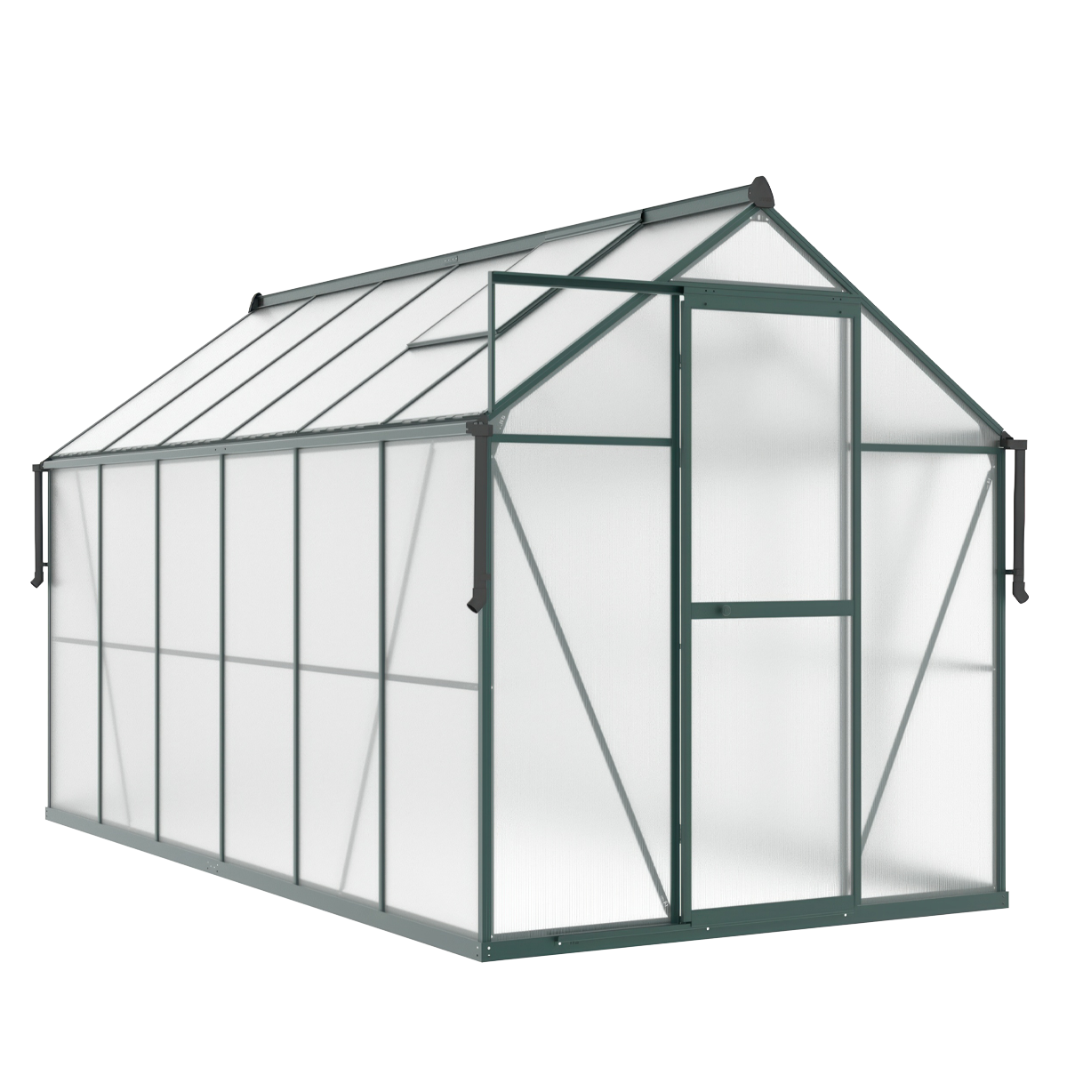Szklarnia Ogrodowa Poliwęglan Duża Slide-In 361x183cm Zielona UV