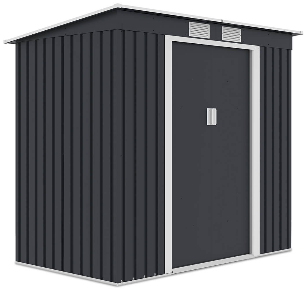 Szopa narzędziowa OREGON 201x121cm Cold Grey, metalowa, z przesuwanymi drzwiami, idealna do przechowywania narzędzi ogrodowych i sprzętu Hardmaister