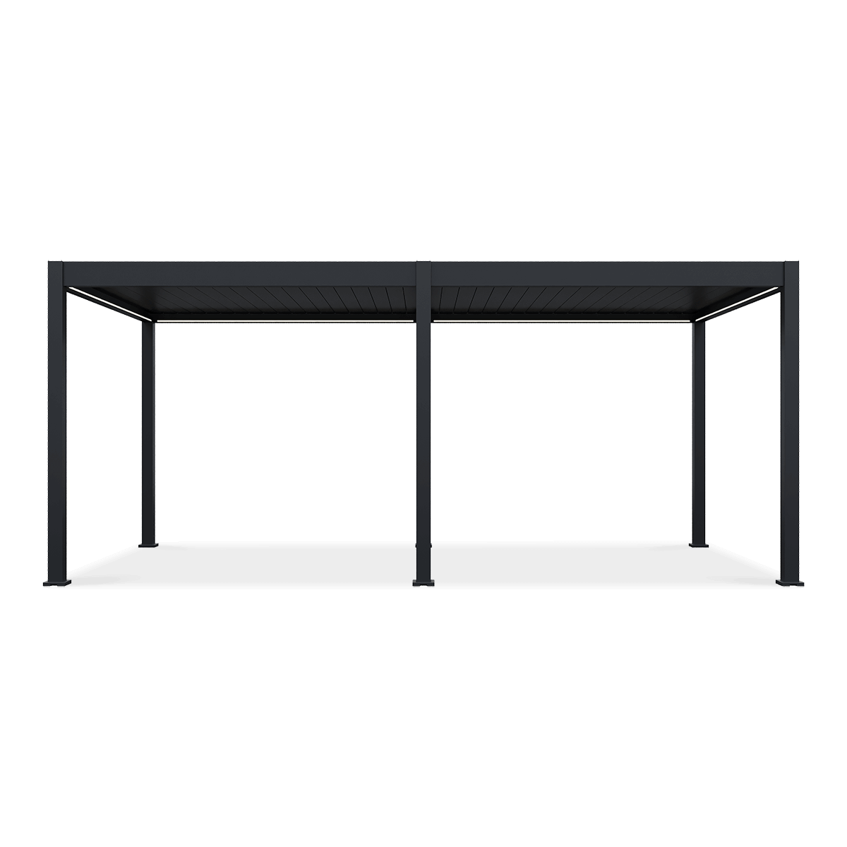 Bioklimatyczna pergola tarasowa ELEGANCE AUTOMATIC 3x6 z oświetleniem LED Anthracite - Gutroof