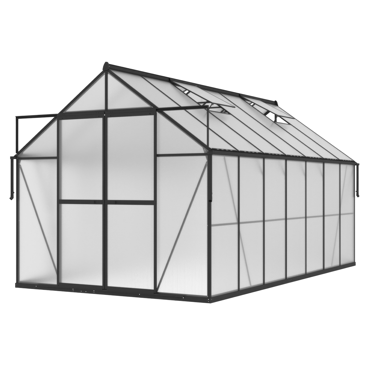 Szklarnia Ogrodowa Poliwęglan Duża Slide-In 429x244cm Czarna UV