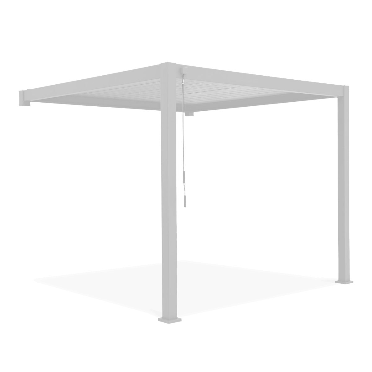 Pergola ścienna ogrodowa na taras Premium Wall 3x4 White - Gutroof