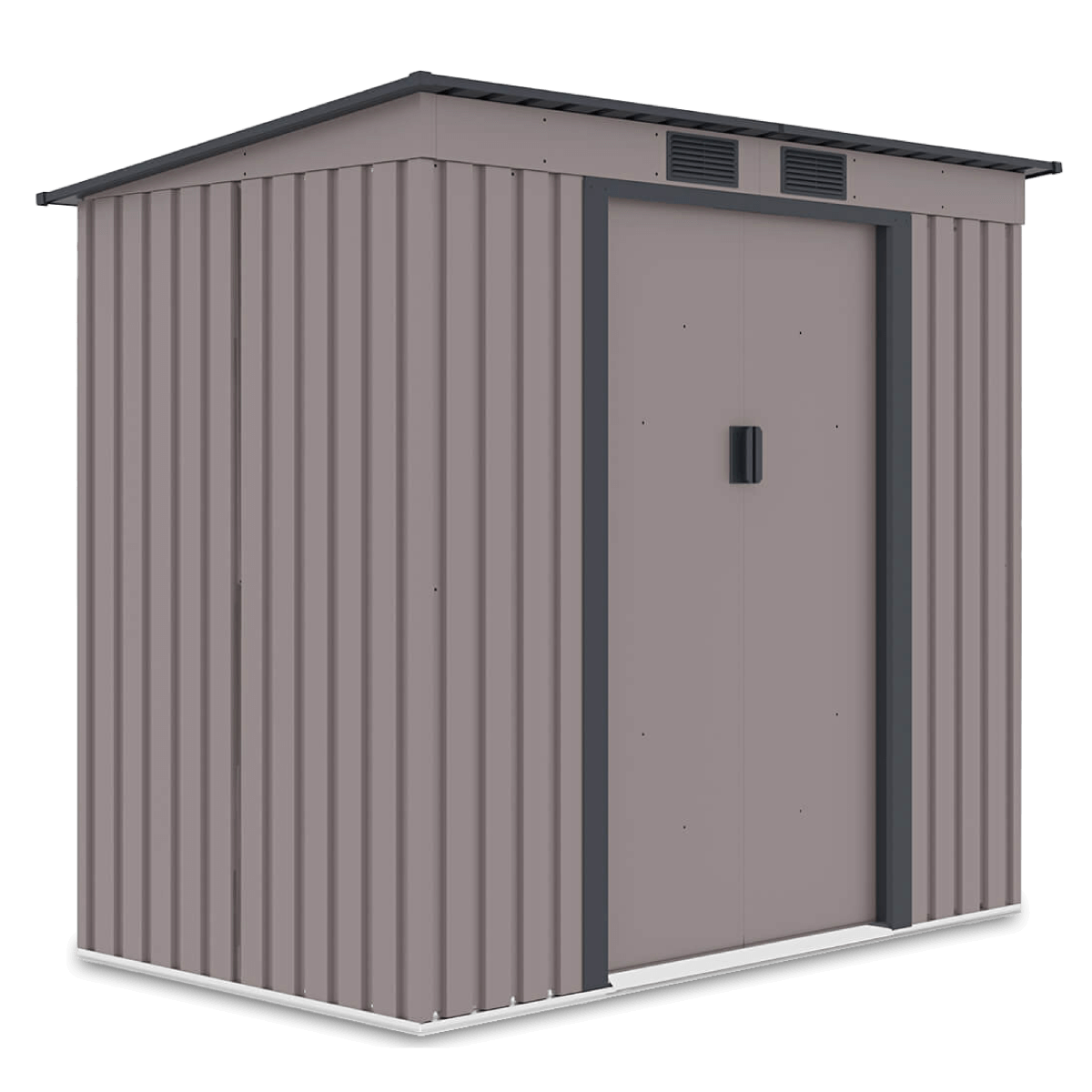 Szopa narzędziowa OREGON 201x121cm Warm Grey, metalowa, z przesuwanymi drzwiami, idealna do przechowywania narzędzi ogrodowych i sprzętu Hardmaister