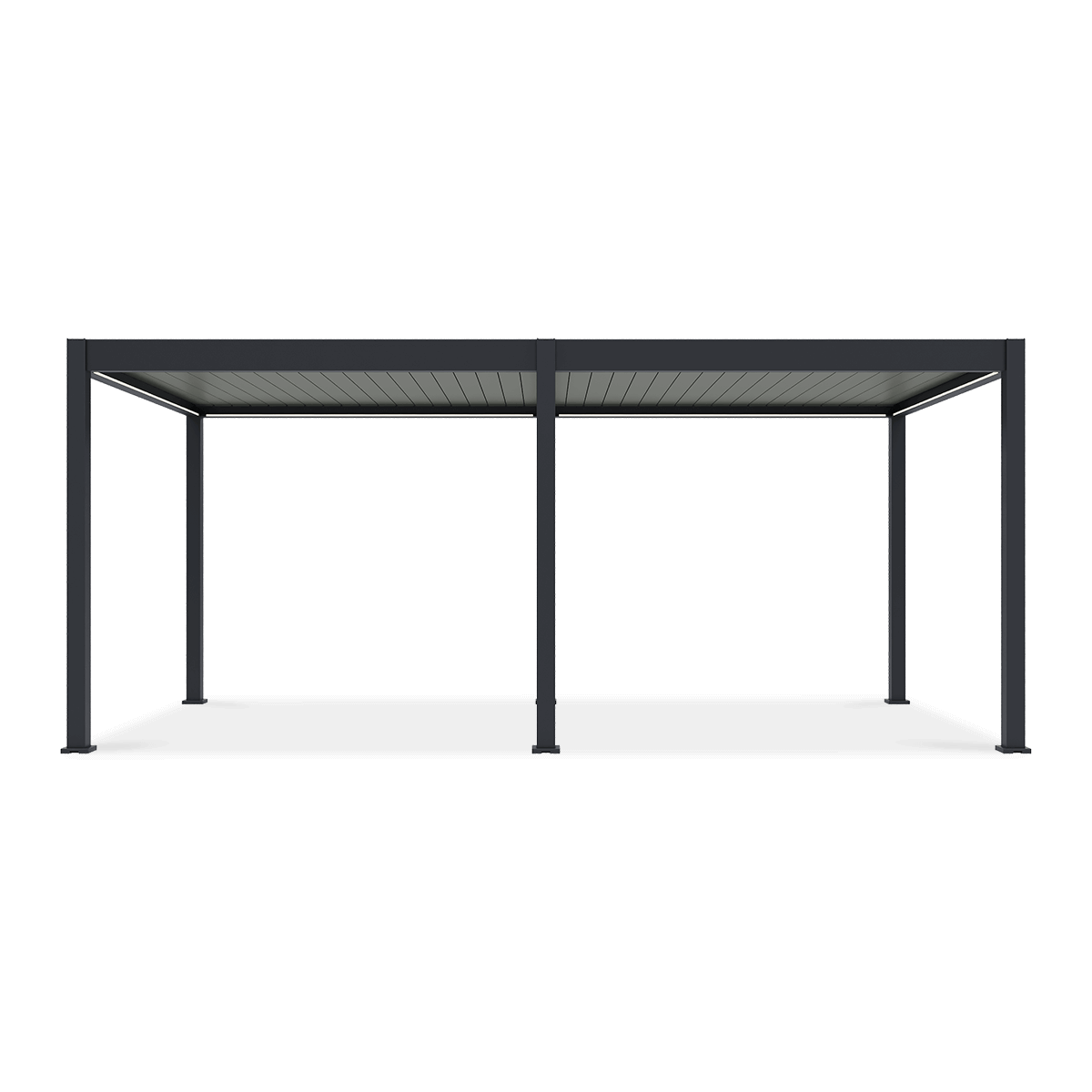 Bioklimatyczna pergola tarasowa ELEGANCE AUTOMATIC 3x6 z oświetleniem LED Anthracite/Light Grey - Gutroof