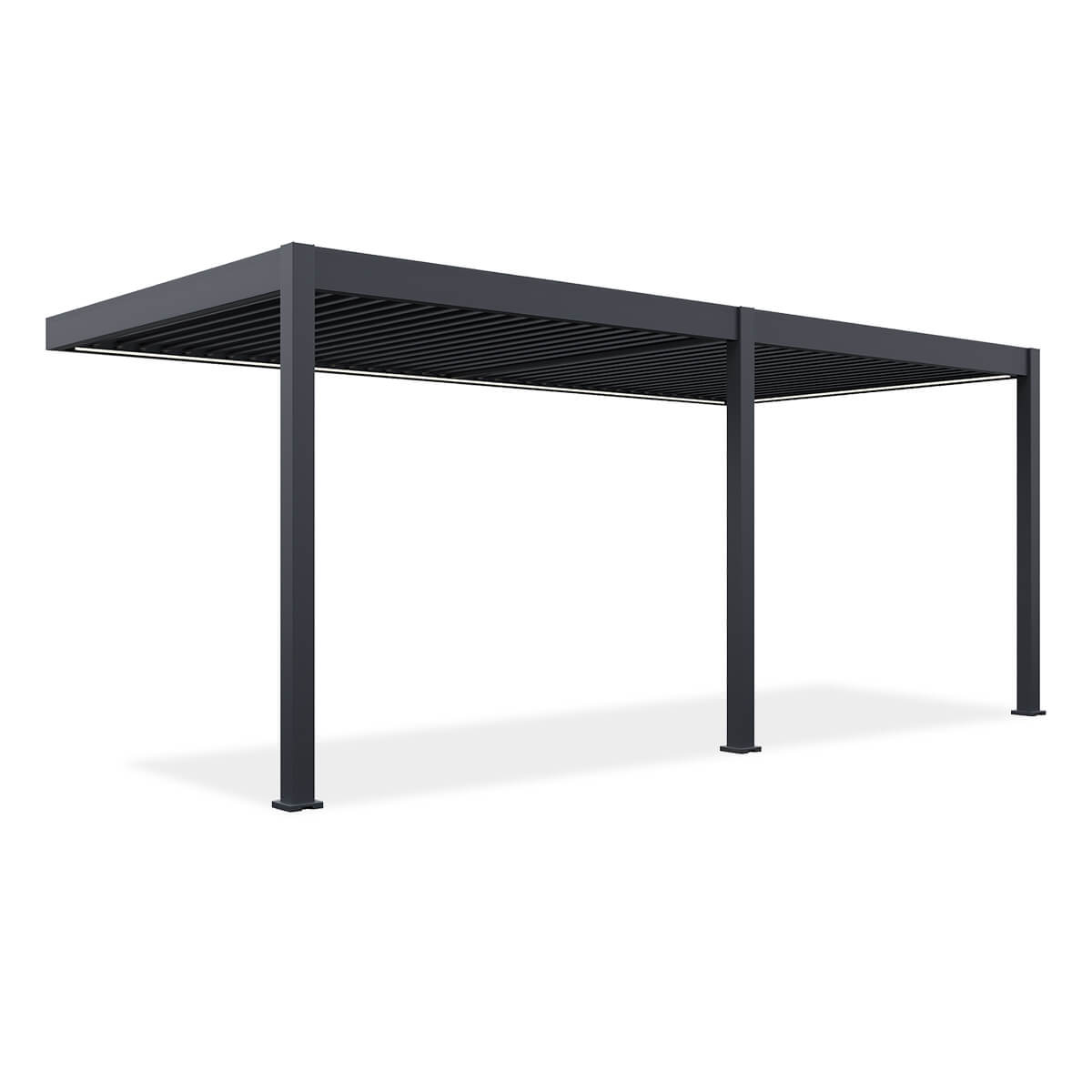 Automatyczna pergola przyścienna z oświetleniem ELEGANCE WALL AUTOMATIC 3x6 Anthracite - Gutroof