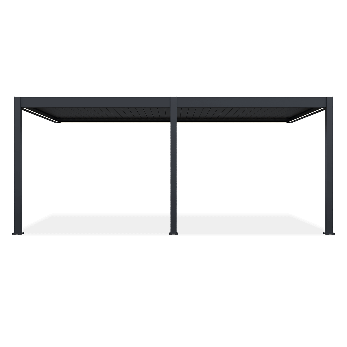 Automatyczna pergola przyścienna z oświetleniem ELEGANCE WALL AUTOMATIC 3x6 Anthracite - Gutroof