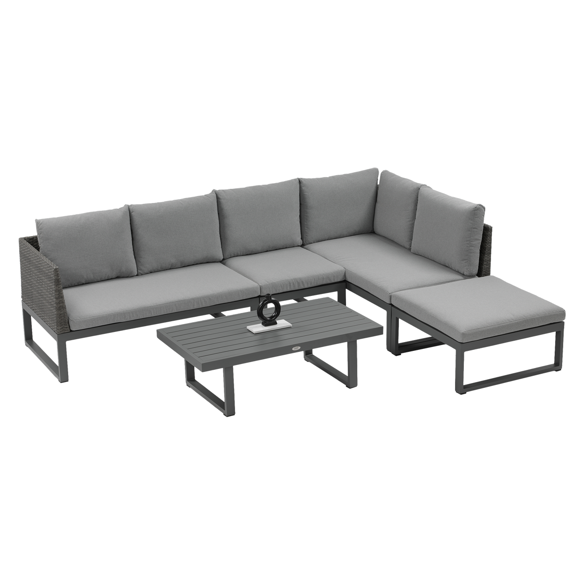 Zestaw Mebli Ogrodowych Wypoczynkowych Technorattan DAVOS Narożnik Stolik