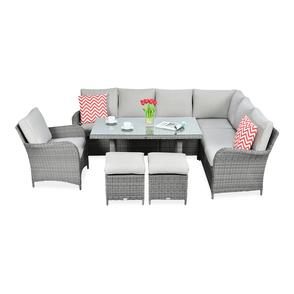 Narożnik technorattan VENTURA GRAND Dark Grey