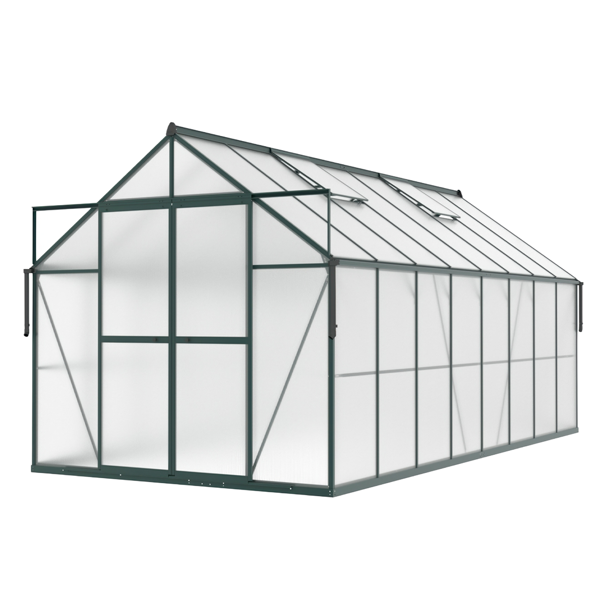 Szklarnia Ogrodowa Poliwęglan Duża Slide-In 490x244cm Zielona UV