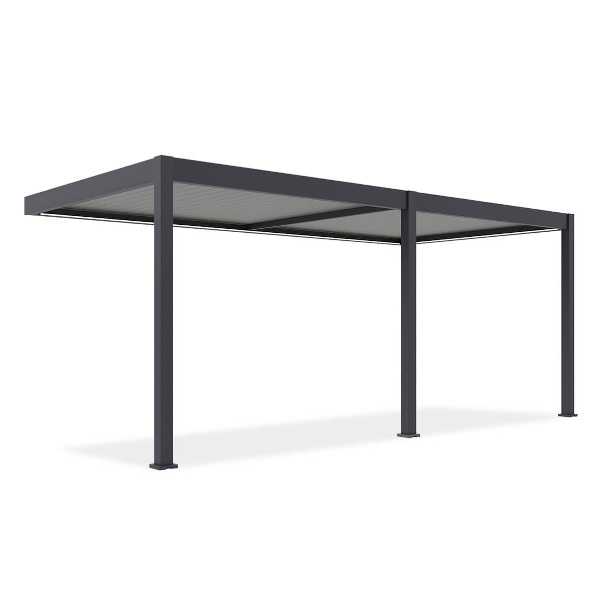 Automatyczna pergola przyścienna z oświetleniem ELEGANCE WALL AUTOMATIC 3x6 Anthracite/Light Grey - Gutroof