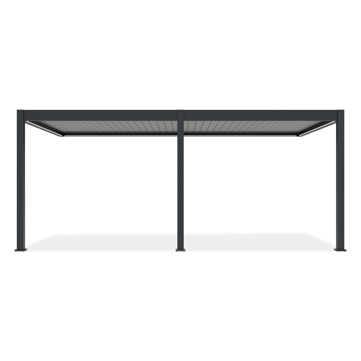 Automatyczna pergola przyścienna z oświetleniem ELEGANCE WALL AUTOMATIC 3x6 Anthracite/Light Grey - Gutroof