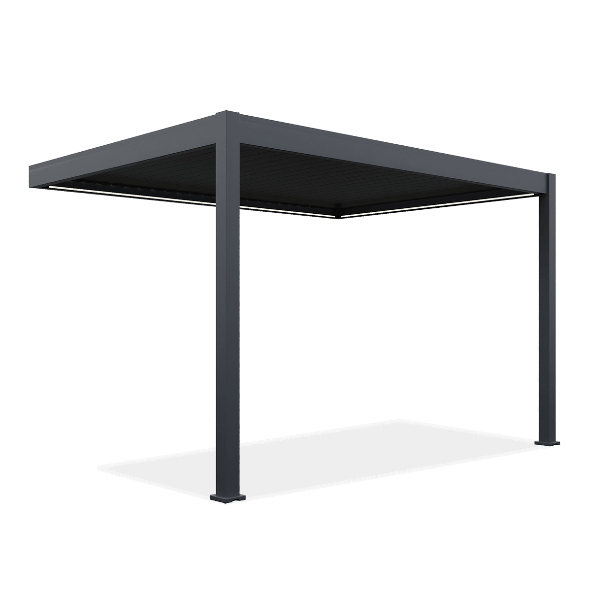 Automatyczna pergola przyścienna z oświetleniem ELEGANCE WALL AUTOMATIC 3x4 Anthracite - Gutroof