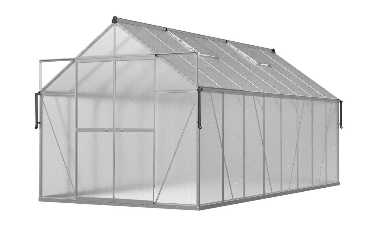 Szklarnia Ogrodowa Poliwęglan Duża Slide-In 490x244cm Srebrna UV