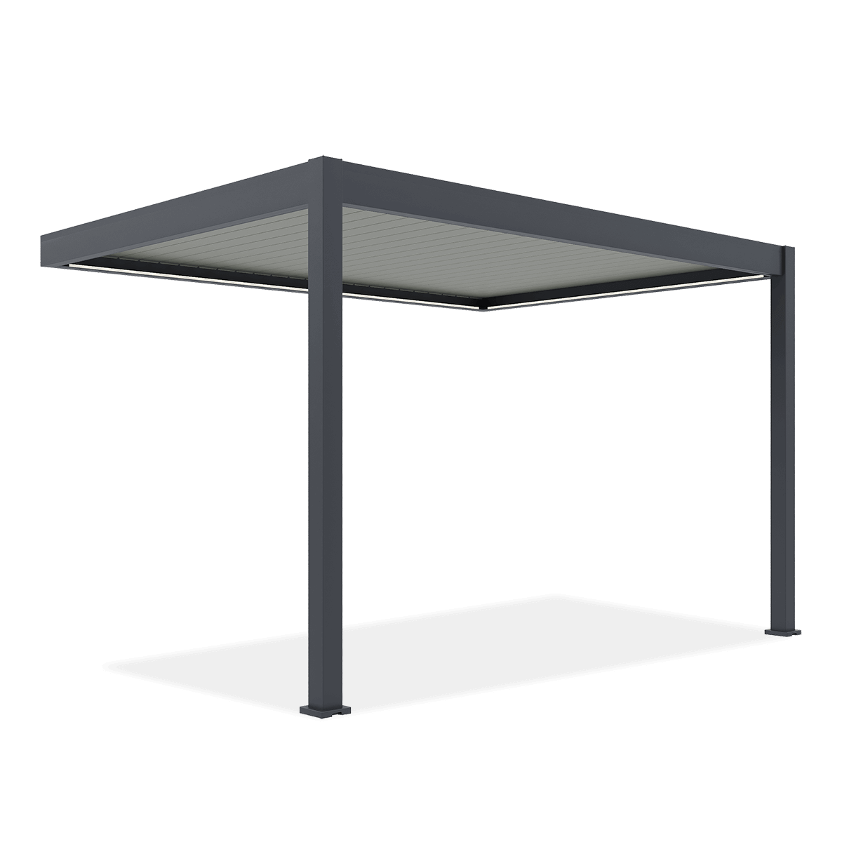 Automatyczna pergola przyścienna z oświetleniem ELEGANCE WALL AUTOMATIC 3x4 Anthracite/Light Grey - Gutroof