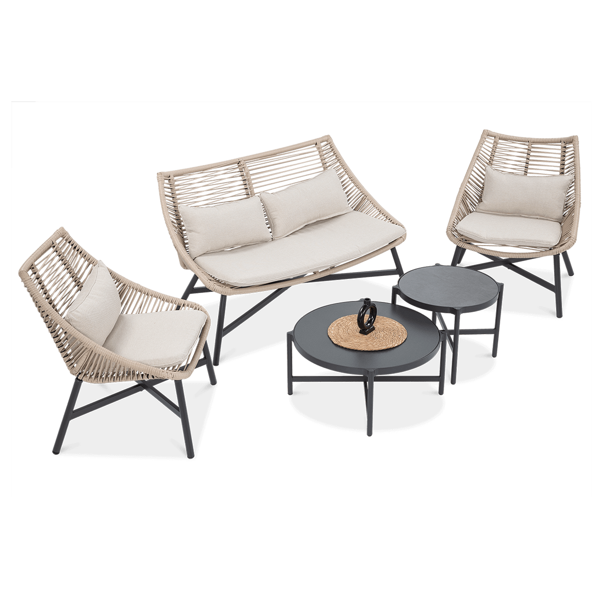 Zestaw wypoczynkowy ALMERA CAFFE Beige - Focus Garden