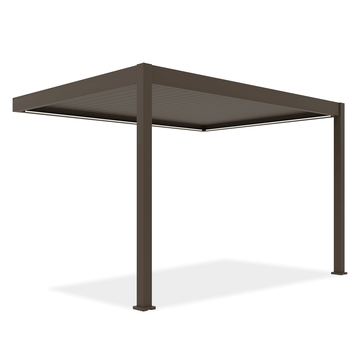 Automatyczna pergola przyścienna ELEGANCE WALL AUTOMATIC 3x4 z oświetleniem LED Taupe - Gutroof