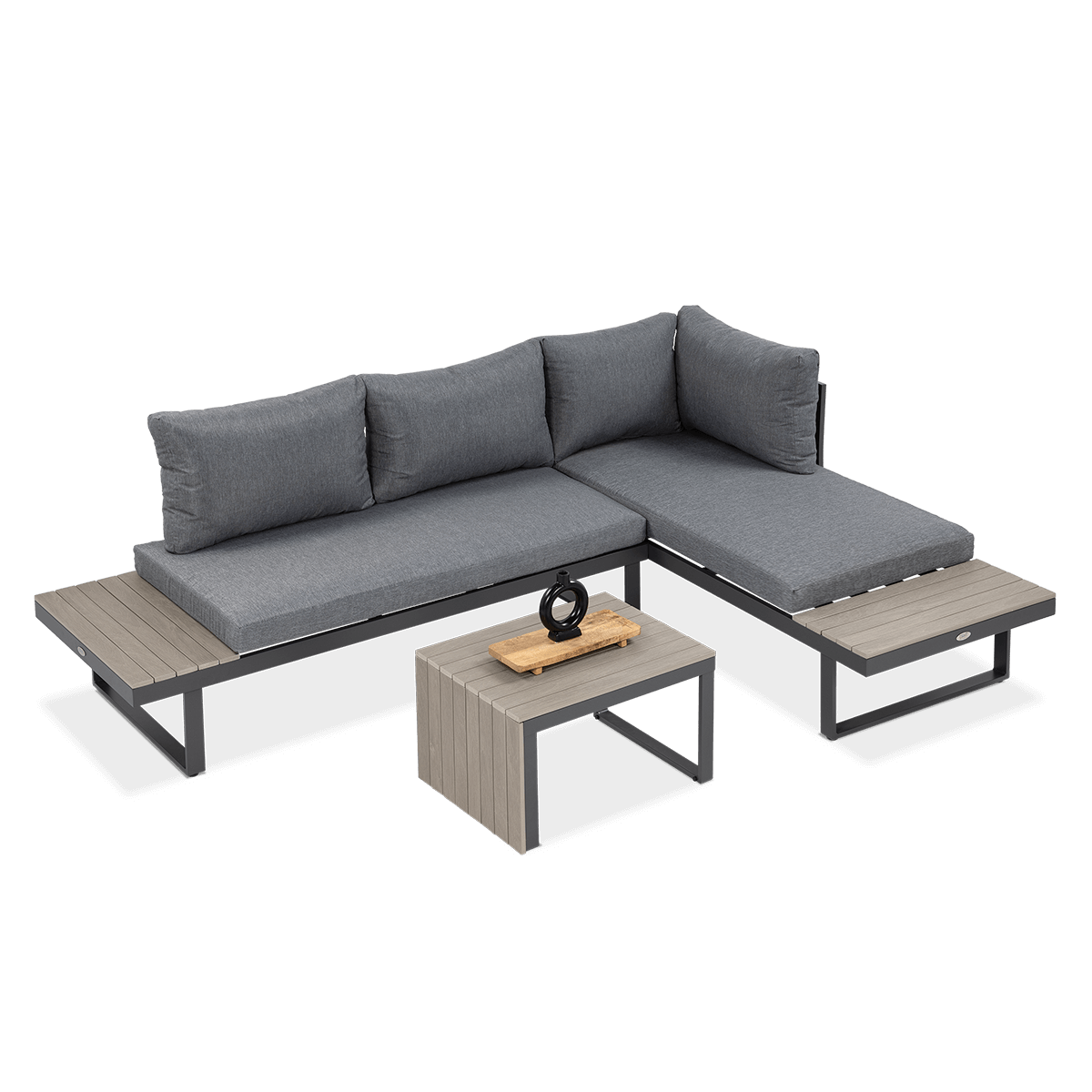 Zestaw Mebli Ogrodowych TULIP Modułowy Narożnik Stolik na Taras Ogród 3w1