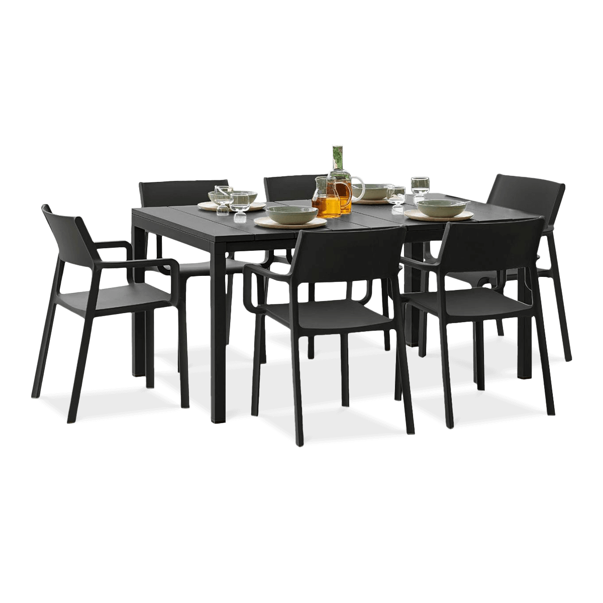 Zestaw ogrodowy Nardi TRILL/RIO - 8/140 Antracite