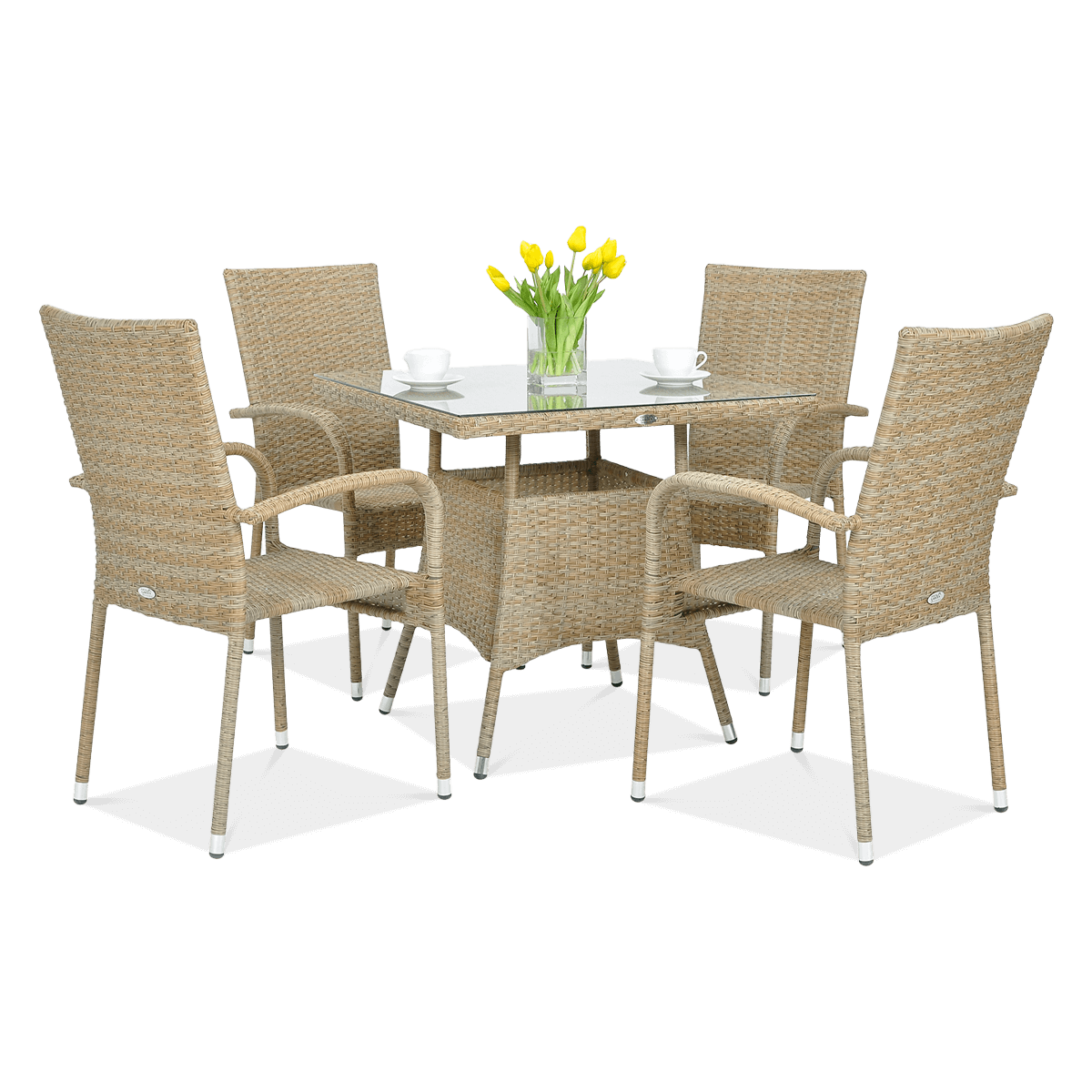 Zestaw ogrodowy technorattan FIESTA/LUGO 4+1 Beige