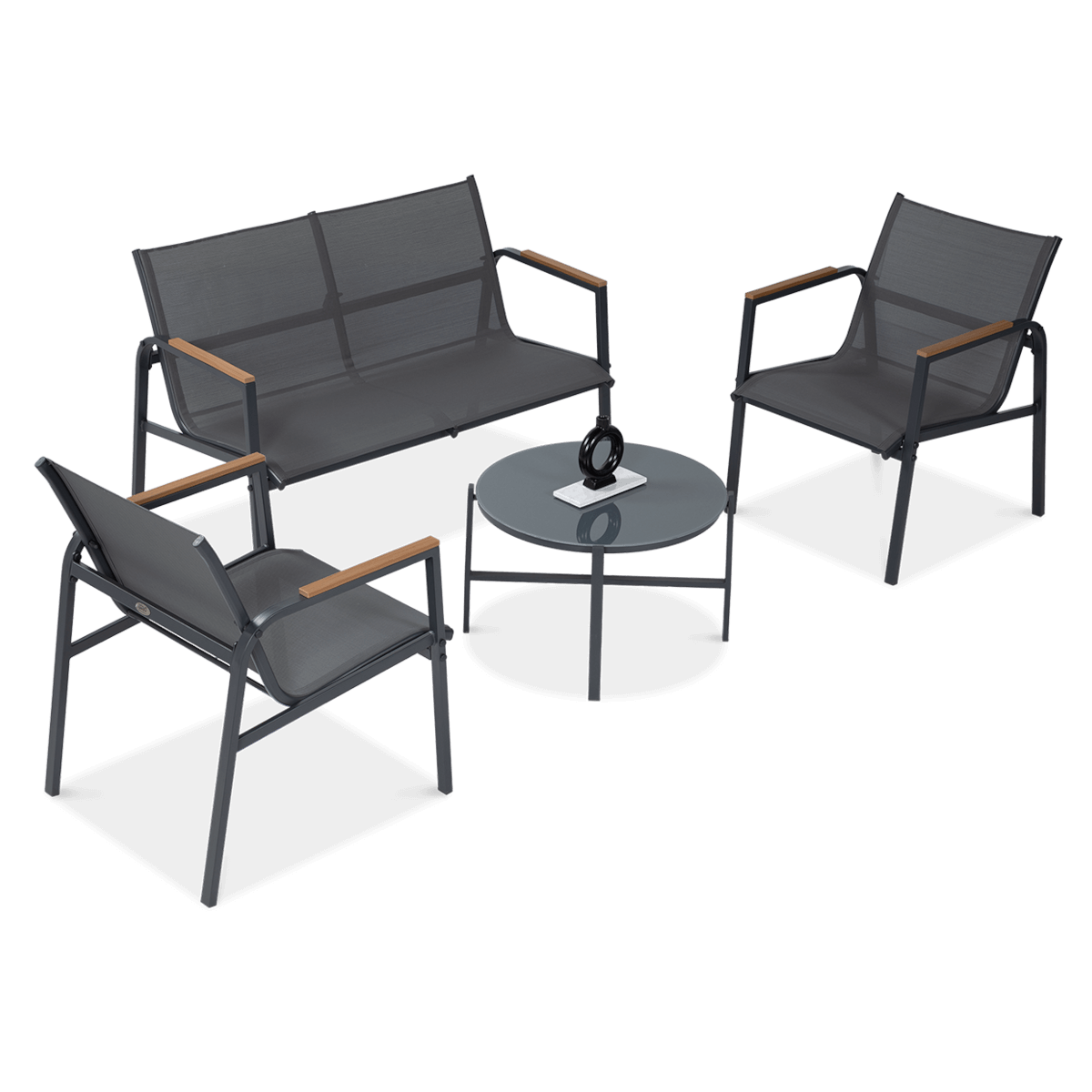 Zestaw mebli MANGO CAFFE Dark Grey - Focus Garden