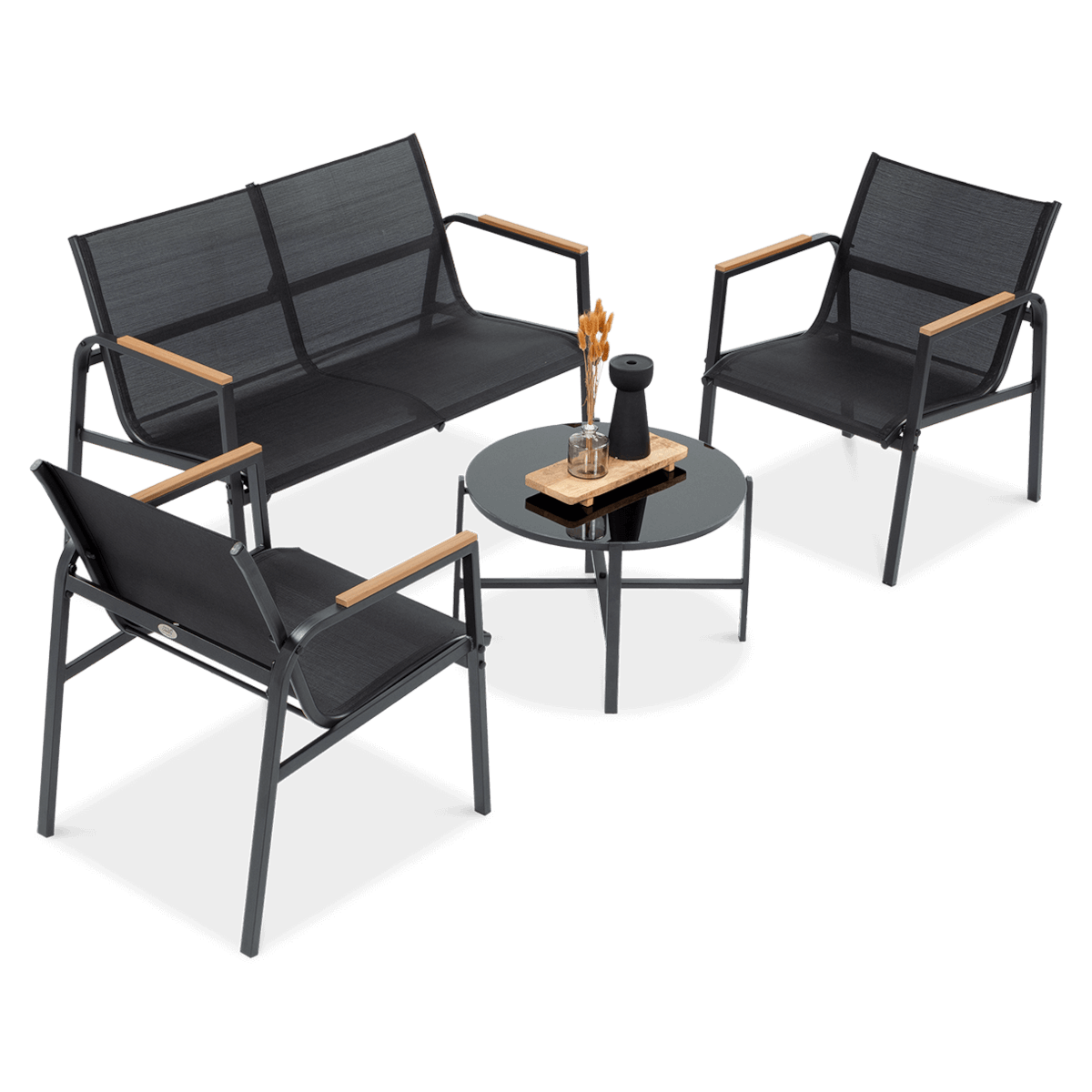 Zestaw mebli MANGO CAFFE Black - Focus Garden
