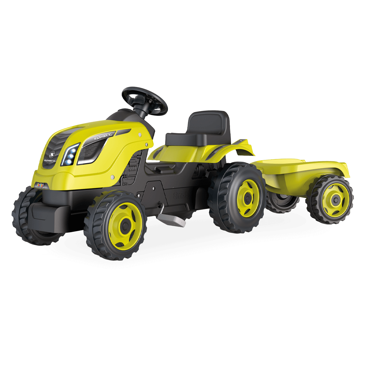 SMOBY Traktor XL Zielony na Pedały z Przyczepką