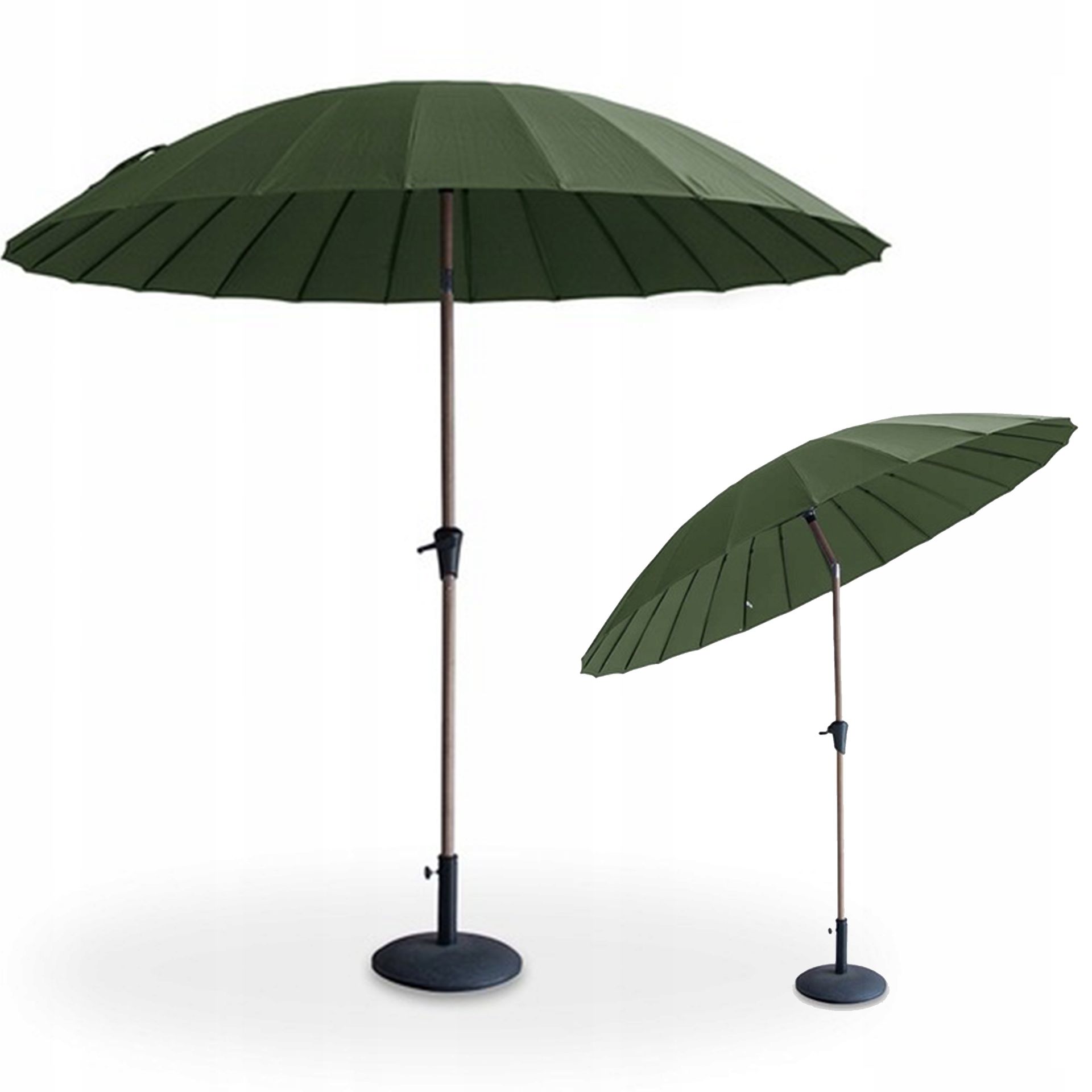Parasol do ogrodu PHUKET WOOD 2,8m Dark Green - Focus Garden