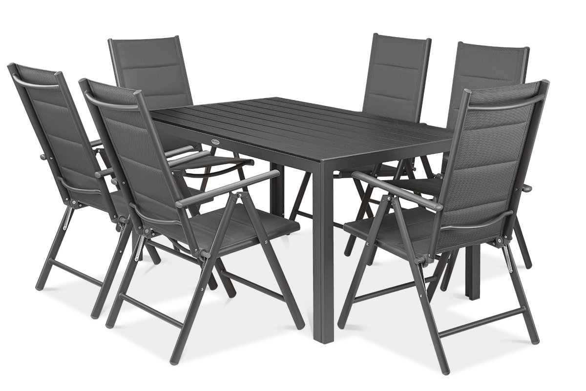 Zestaw mebli ogrodowych SYDNEY dark grey/ dark grey