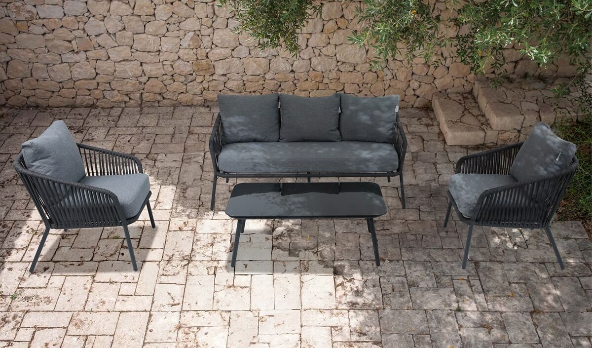 Meble wypoczynkowe ANDERS CAFFE Dark Grey - Focus Garden