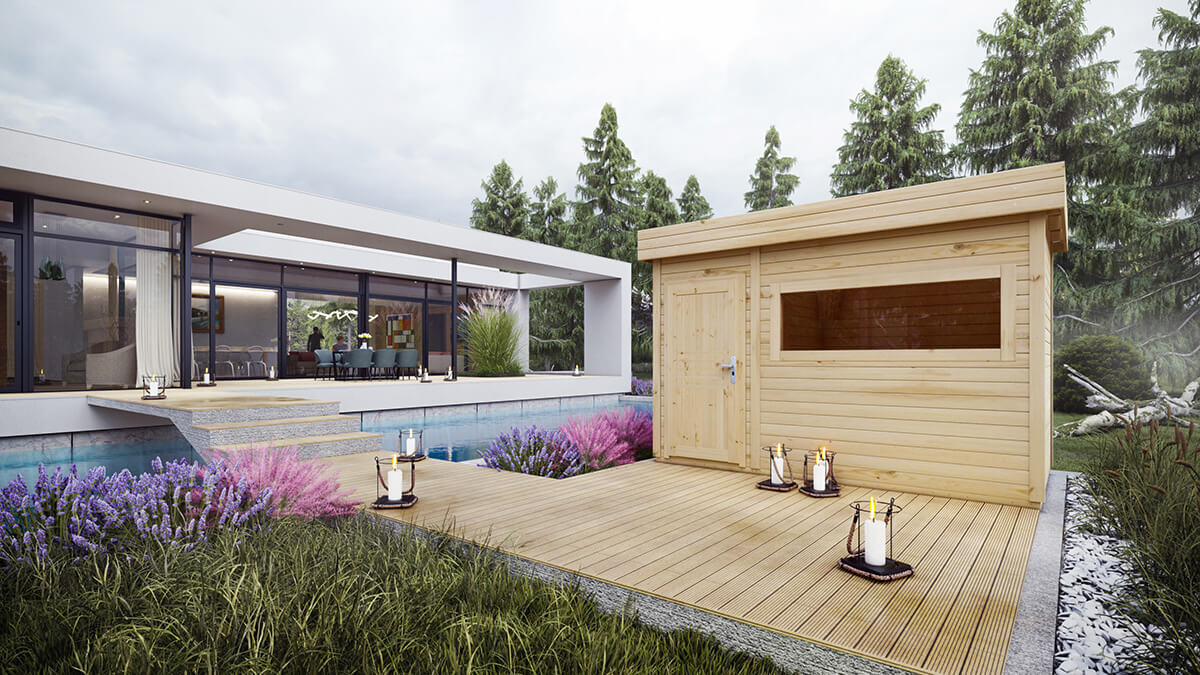 Sauna ogrodowa MAGNOLIA 350x200cm - Megiw