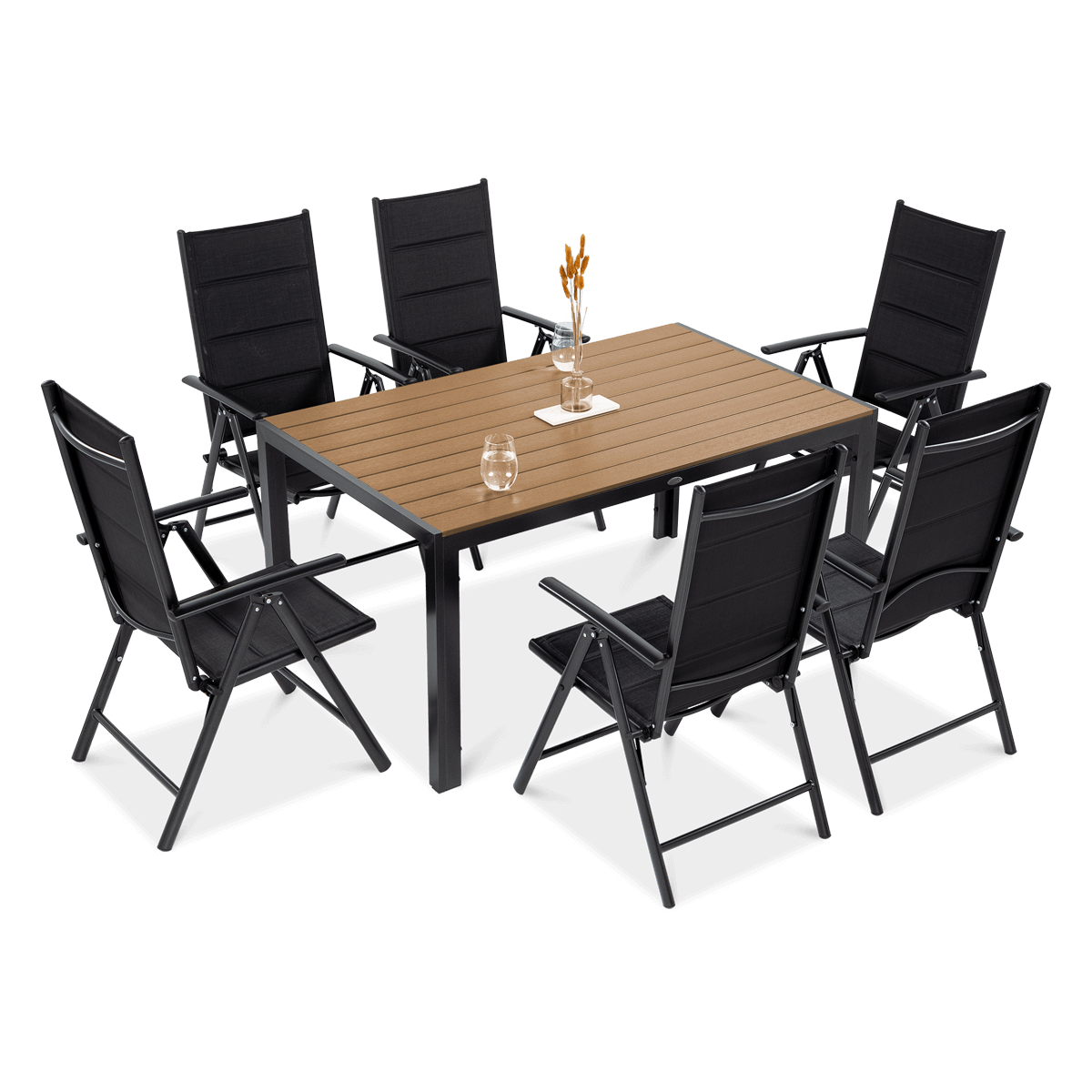 Zestaw mebli ogrodowych SYDNEY Dark grey / Teak