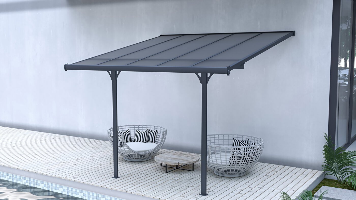 Dach tarasowy ATLANTA 3,1x3m Cold Grey