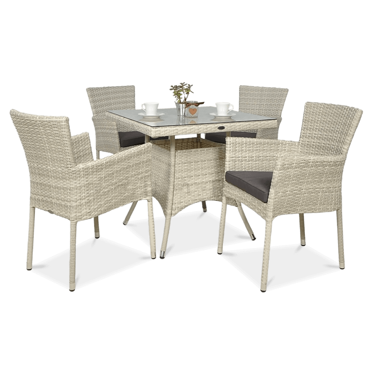 Zestaw Z Technorattanu Lerida/Lugo 4+1 White