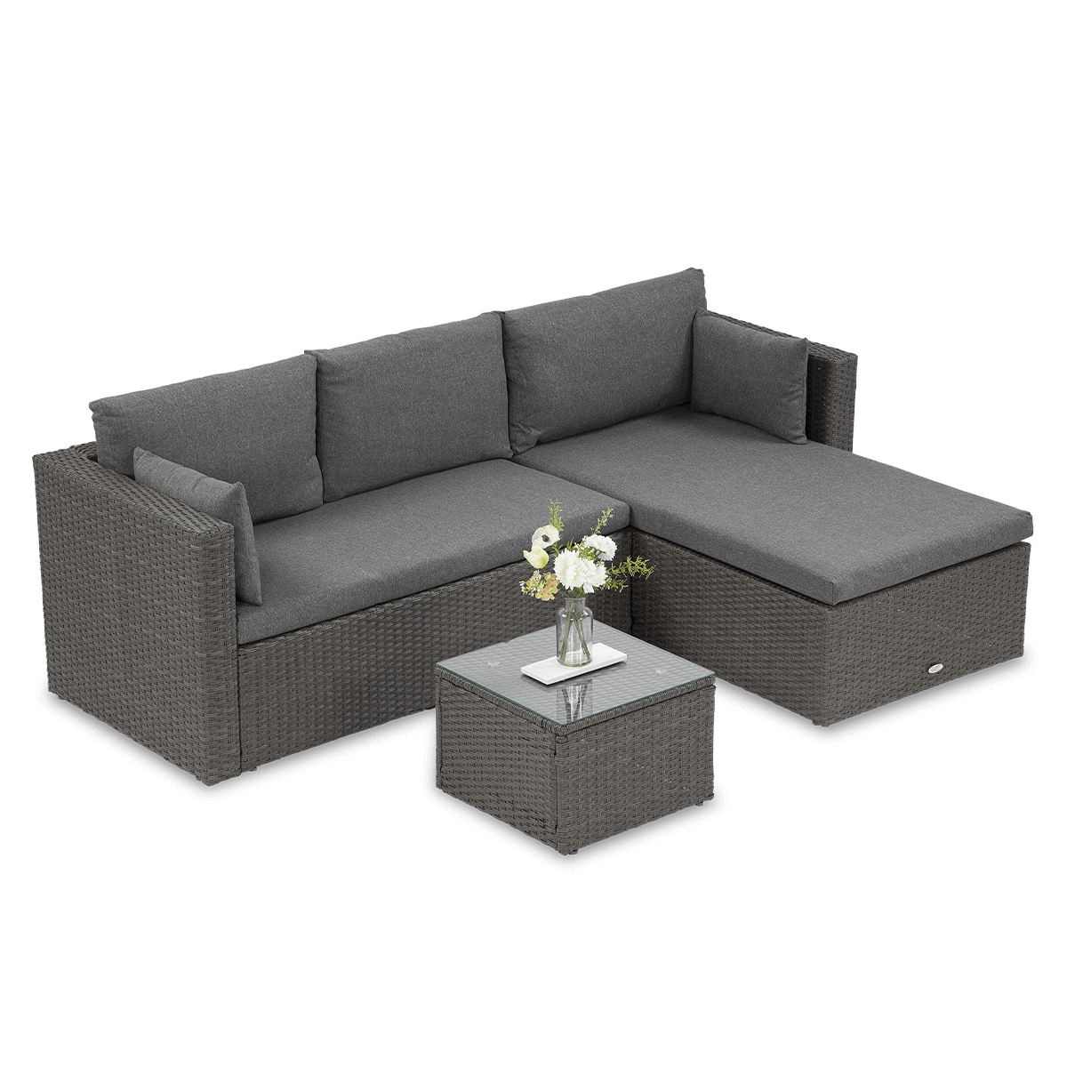 Narożnik Technorattanowy Lizbona Graphite