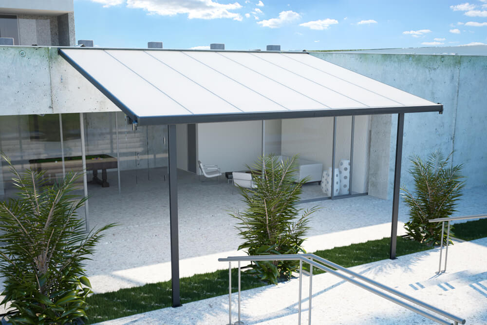 Zadaszenie tarasowe ATLANTA 4,4x3m Cold Grey