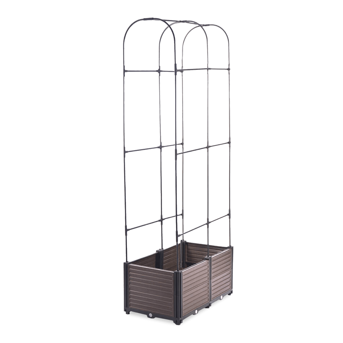 Skrzynia uprawowa + stojak zaokrąglony GROW ROUND SET 84x42x180cm - CULTIVO