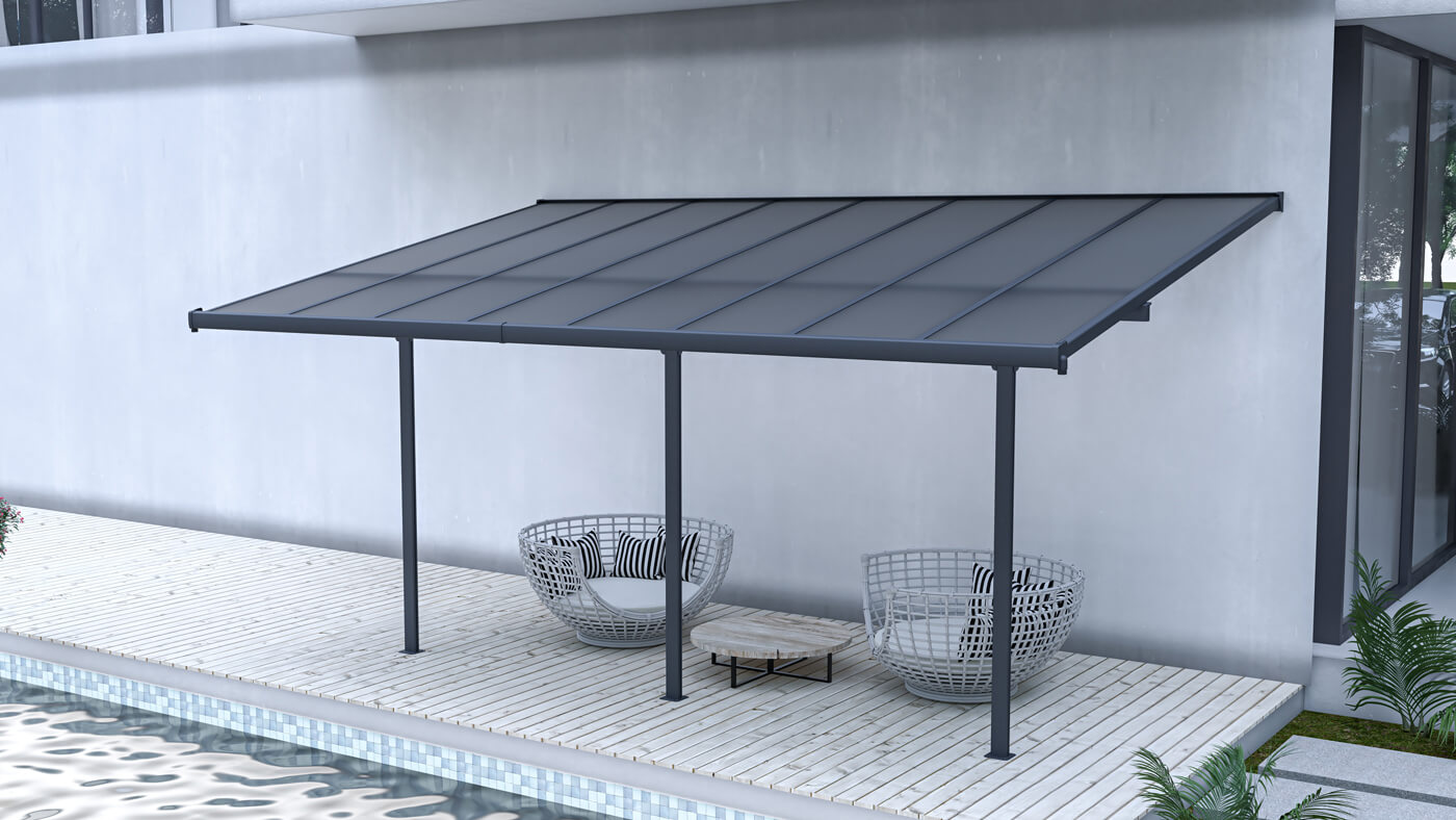 Wiata ogrodowa ATLANTA 3x5m Cold Grey