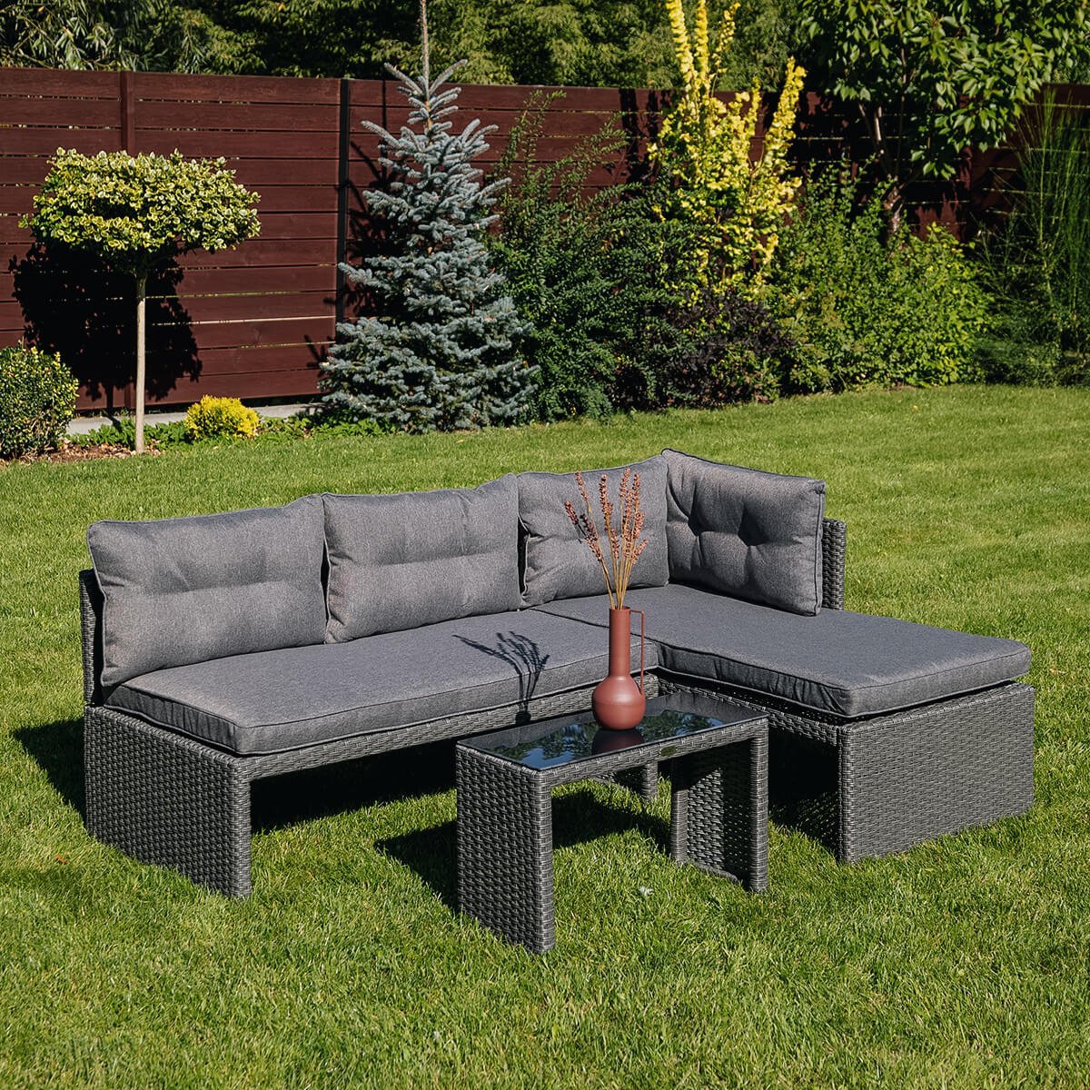 Narożnik Ogrodowy Canvas Graphite - Focus Garden