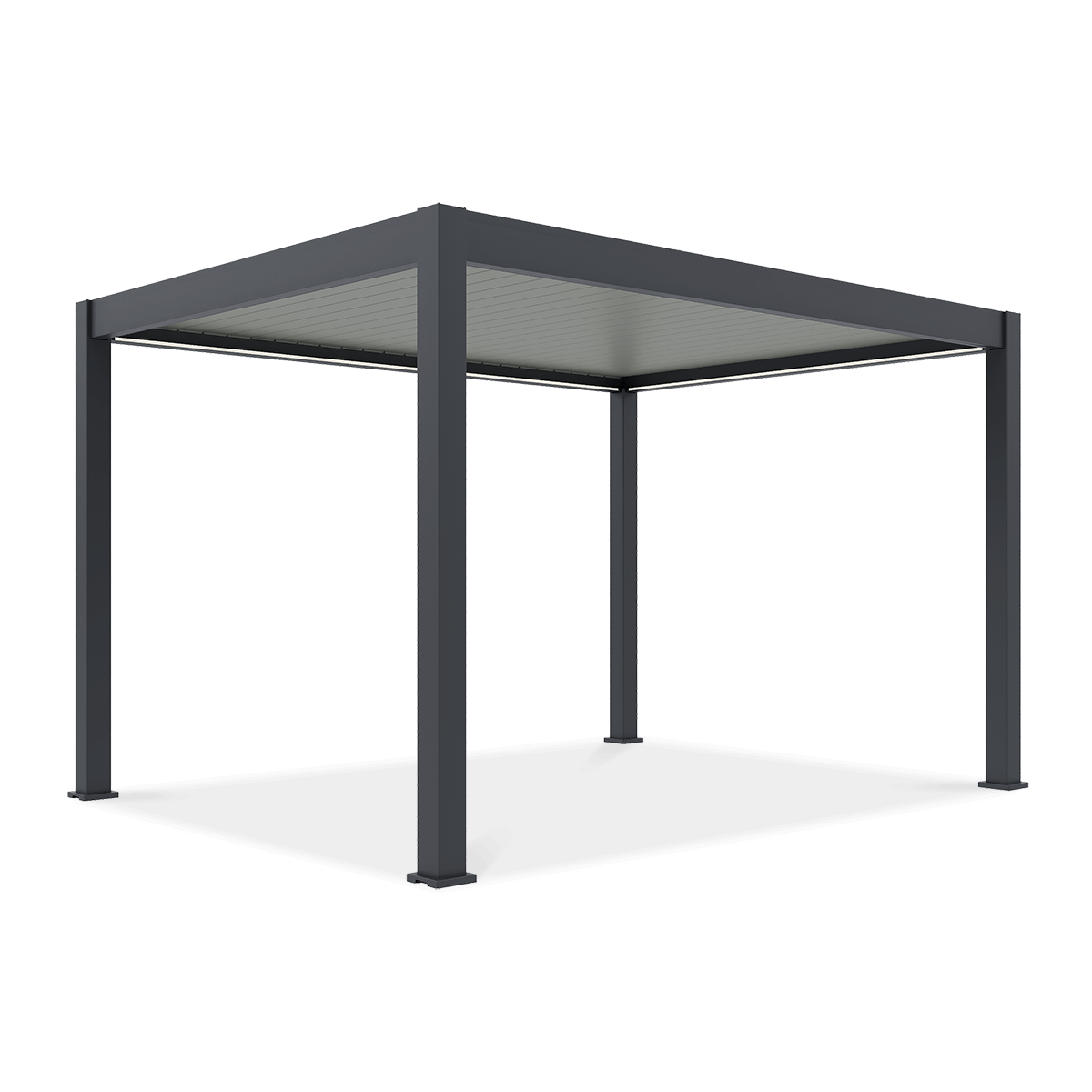 Pergola elektryczna tarasowa DELUXE PRO AUTOMATIC 3x4 z oświetleniem LED, Anthracite/Light Grey - Gutroof